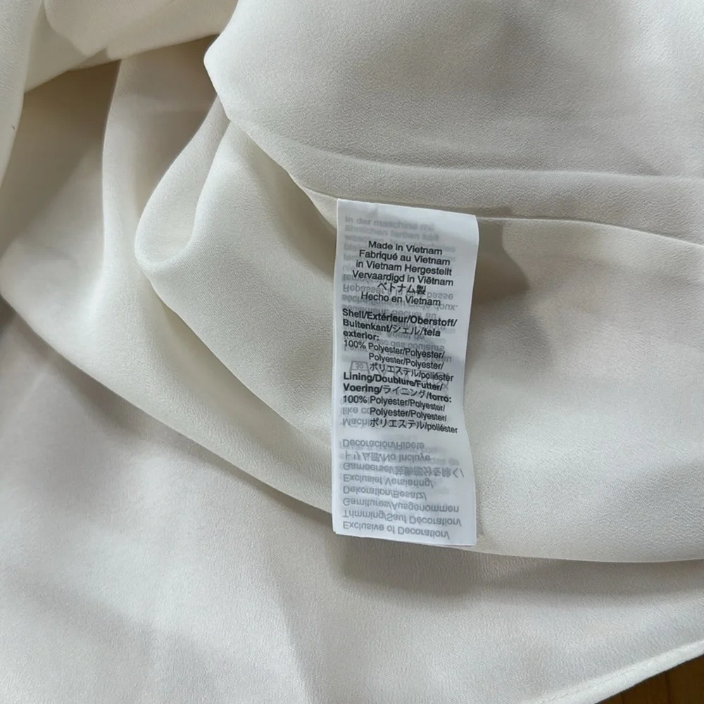 J. Crew Turtleneck Crepe Lined Long Sleeve Blouse Size XL